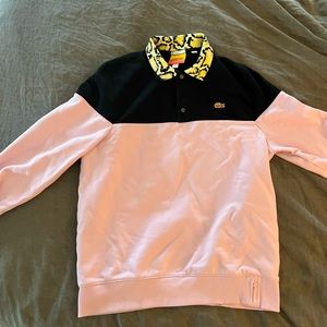 Lacoste for Opening Ceremony Color Block Pink and Black Sweatshirt